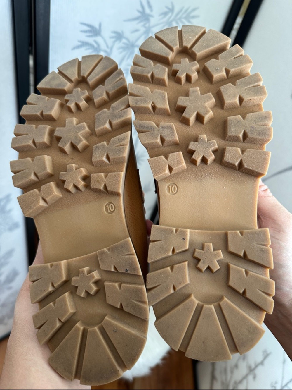 Steve Madden Tan Leather Penny Loafers with Moc Toe Stitching - Picture 12 of 12